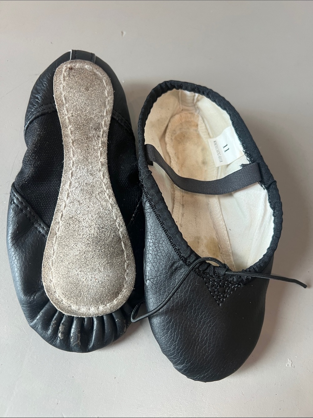 Black kids Ballet shoes with Elastic Strap